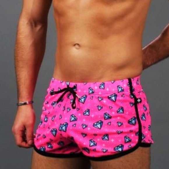 Andrew Christian Forever Diamond Jogger Shorts - Picture 3 of 5